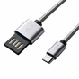 Дата кабель USB 2.0 AM to Micro 5P 1.0m Grey/Black Grand-X (FM02) - зменшене зображення 1