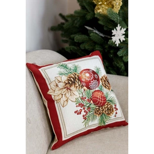 Наволочка Прованс гобеленова PRESENT 45х45см Шишки (4823093450547) зображення 1