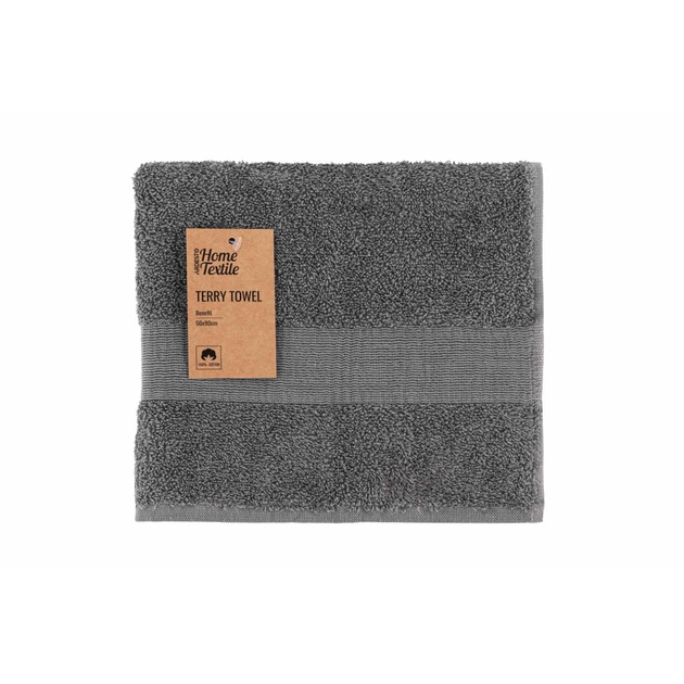 Рушник Ardesto махровий Benefit 100% бавовна сірий 50х90 см (ART2450SG) - изображение 1