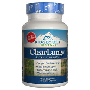 Трави Ridgecrest Herbals Комплекс для Підтримки Легких, Екстра Сила, Clear Lungs, Rid (RDH-00156) зображення 1