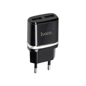 Зарядний пристрій Hoco C12 2*USB, 2.4A, Black + USB Cable iPhone 6 (65597) зображення 1