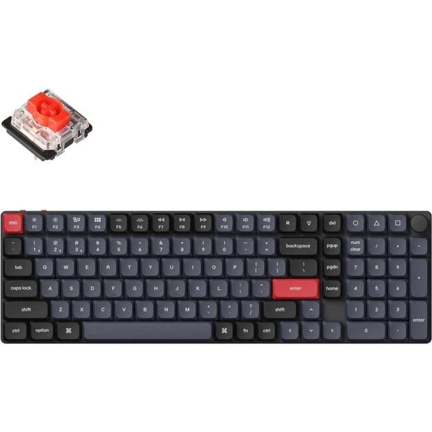Клавіатура Keychron K17 PRO Gateron MX 2.0 Red QMK Wireless/Bluetooth/USB-А UA Black (K17P-B1-UA) - зображення 1