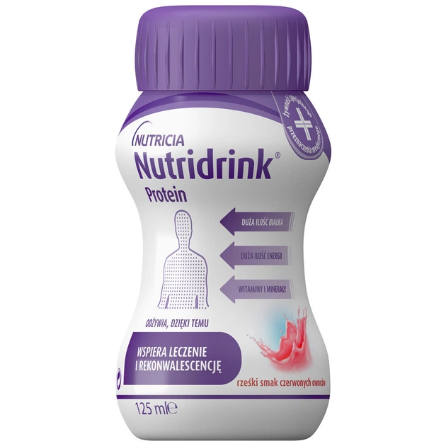 Дитяча суміш Nutricia Nutridrink Protein Cool Red Fruits 4 шт. х 125 мл (8716900576331) - изображение 1
