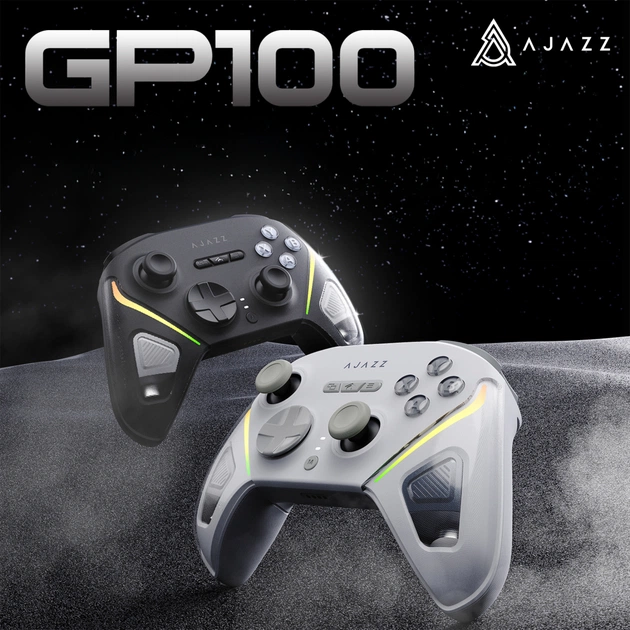 Геймпад Ajazz GP100S 2.4G/BT/USB Switch/PC/iOS/Android RGB Black (GP100S-B) - picture 7