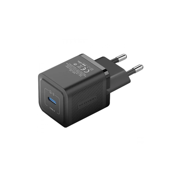 Зарядное устройство Vention 1xUSB-C PD20W GaN + cable USB-C to USB-C black (TZ-FEPB0-EU-01) - изображение 1