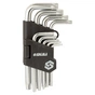 Ключ Sigma набір TORX 9шт T10-T50 CrV, короткі з отвором (4022211) - зменшене зображення 2