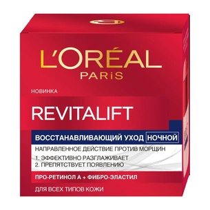 Крем для обличчя L'Oreal Paris Revitalift Нічний інтенсивний ліфтинг-догляд 50 мл (3600520239408) зображення 1