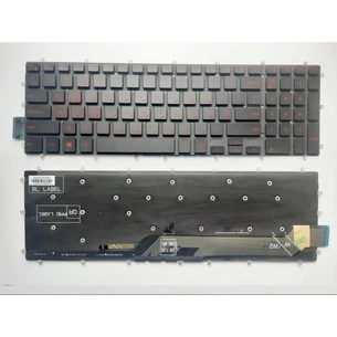 Клавіатура ноутбука Dell Inspiron Gaming 15-7566/7577 чорна без рамки, з підсвіткою US (A43465) зображення 1