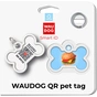 Адресник для тварин WAUDOG Smart ID з QR паспортом "Гамбургер", кістка 40х28 мм (231-4037) - зменшене зображення 5