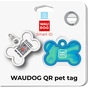 Адресник для тварин WAUDOG Smart ID з QR паспортом "Градієнт блакитний", кістка 40х28 мм (231-4036) - зменшене зображення 5