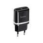 Зарядний пристрій Hoco C12 2*USB, 2.4A, Black + USB Cable iPhone 6 (65597) - зменшене зображення 1