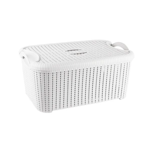 Кошик для зберігання Planet Household Flexi з кришкою білий 32 л (10550) зображення 1