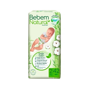 Підгузки Bebem Natural 2 mini 3-6 кг 42 шт (8690536806003) зображення 1