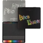 Олівці кольорові Faber-Castell Black Edition colour pencils 24 кольора тригранні чорне дерево, металева коробка (116425) (32086) - зменшене зображення 5