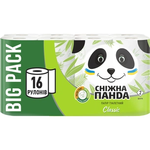 Туалетний папір Сніжна Панда Classic 2 шари 16 рулонів (4820183971265) зображення 1