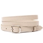 Ремінь Grande Pelle Тонкий жіночий шкіряний Бежевий (11444) - зменшене зображення 1