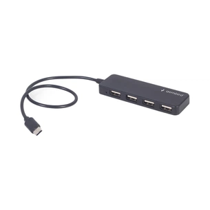 Концентратор Gembird USB-C 4 ports USB 2.0 black (UHB-CM-U2P4-01) зображення 1
