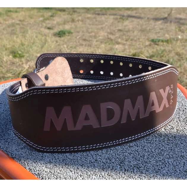 Атлетичний пояс MadMax MFB-246 Full leather шкіряний Chocolate Brown S (MFB-246_S) - picture 5