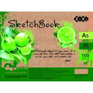 Альбом для малювання ZiBi А5, Скетчбук ART Line 40 аркушів, пружина кремовий блок (ZB.1491) зображення 1