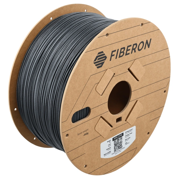 Пластик для 3D-принтера Polymaker Fiberon PPS-CF10 1,75mm 3kg BLACK (FM01002) - зображення 1