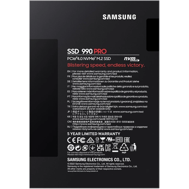 Накопитель SSD M.2 2280 1TB 990 PRO Samsung (MZ-V9P1T0BW) - изображение 5