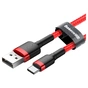Дата кабель USB 2.0 AM to USB-C 0.5m 3A red Baseus (CATKLF-A09) - зменшене зображення 2