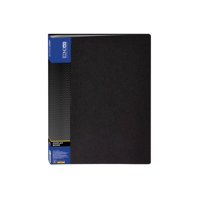 Папка з файлами Economix А4 з 40 файлами, чорна (E30604-01) - picture 1