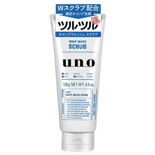 Пінка для вмивання Uno Whip Wash Scrub Для ретельного очищення чоловічої шкіри 130 г (4901872449682) - зображення 1