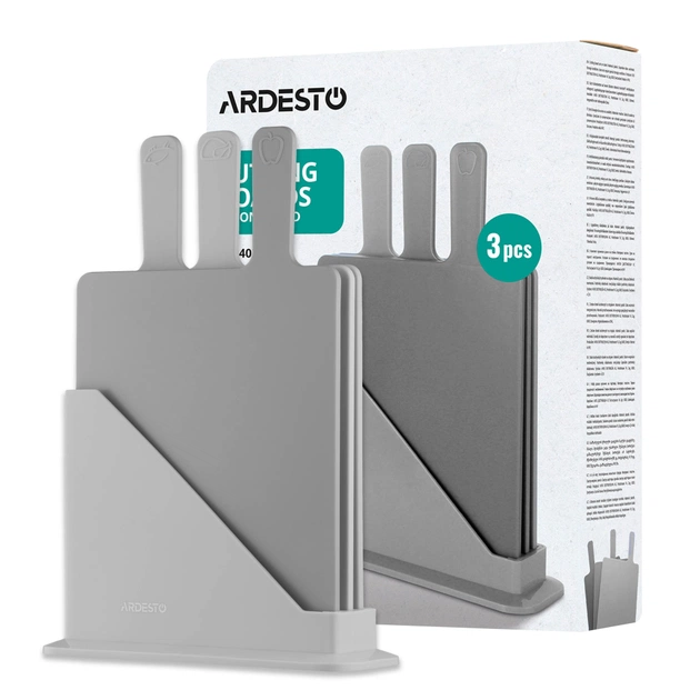 Дошка для нарізання Ardesto Fresh, Набір 3шт, 24.1х33х7.9см, сірий (AR1403GRB) - picture 7