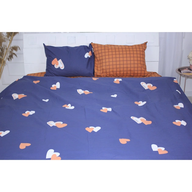 Постільна білизна MirSon Бязь Ranforce Elite 17-0442 Blue orange 143х210 (2200004666723) - зображення 1