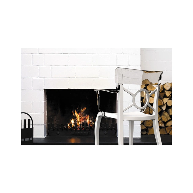 Кухонний стілець PAPATYA opera-k, сидіння біле, верх прозоро-червоний (2338) - picture 4