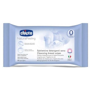 Дитячі вологі серветки Chicco очищувальні для гігієни грудей 80 шт (68903.00) зображення 1