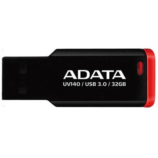 USB флеш накопичувач ADATA 32GB UV140 Black+Red USB 3.0 (AUV140-32G-RKD) - зображення 1