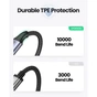 Дата кабель USB 2.0 AM to Lightning 1.0m US199 MFI Black Ugreen (US199/60156) - зменшене зображення 7