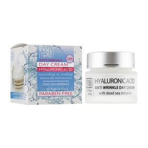 Крем для обличчя Dead Sea Collection денний проти зморшок з гіалуроновою кислотою 50 мл (830668009417) зображення 1