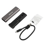 Зовнішня кишеня Maxxter M.2 NVMe PCIe, USB 3.1 Type-C Gen2, Metal, Black (EHDE-2280S-02) - зменшене зображення 4