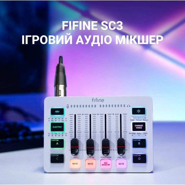 Мікшерний пульт Fifine SC3W - picture 4