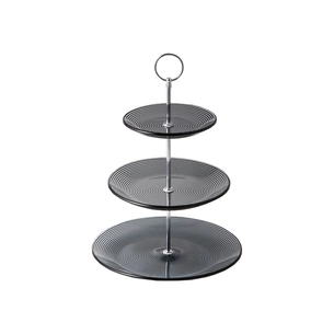 Фруктовниця Viva Monaco Триярусна 25 / 20 / 15 см Чорна (S3020T/S3-Black) зображення 1
