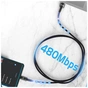 Дата кабель USB 2.0 AM to USB-C 1.0m 7A 100W blue Essager (EXC7A-CG03-P) - зменшене зображення 4