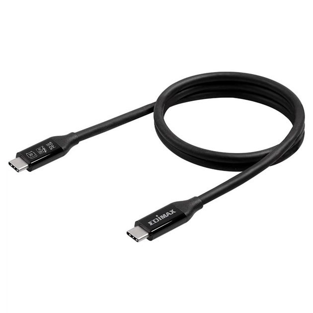 Кабель Edimax UC4 V2 USB Type-C - USB Type-C (M/M), Thunderbolt 3, 240 W, 20 V, 5 A Max, 1 м, Black (UC4-010TB) - изображение 1