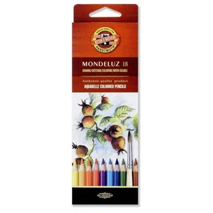 Олівці кольорові Koh-i-Noor Mondeluz акварельні 18 кольорів (3717018001KS) зображення 1