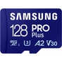 Карта пам'яті Samsung 128 GB microSDXC Pro Plus UHS-I U3 V30 A2 Class 10 + SD-adapter (MB-MD128SA/EU) - зменшене зображення 2