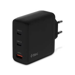Мережевий зарядний пристрій Ttec SmartCharger Trio GAN 2хUSB-C/USB-A /120Вт Black (2SCG04S) зображення 1