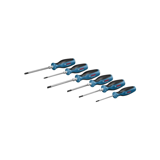 Набор отверток Bosch набор 6шт, SL 4.5, 5.5, 6.5, PH1, PH2 (1.600.A01.6BF) - изображение 1