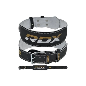 Атлетичний пояс RDX 4 шкіряний Black Gold XL (WBS-4RB-XL) зображення 1