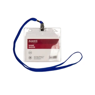 Бейдж Axent horizontal 11,6*9,2cm, string, clear (4504-А) зображення 1