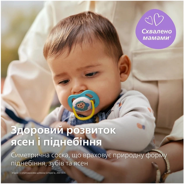 Пустушка Philips AVENT Ultra Air 6-18 місяців 2 шт синьо-жовта (SCF080/26) - picture 4