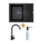 Мийка кухонна Adamant Anila чорний + змішувач та дозатор (182496900303) - зменшене зображення 1