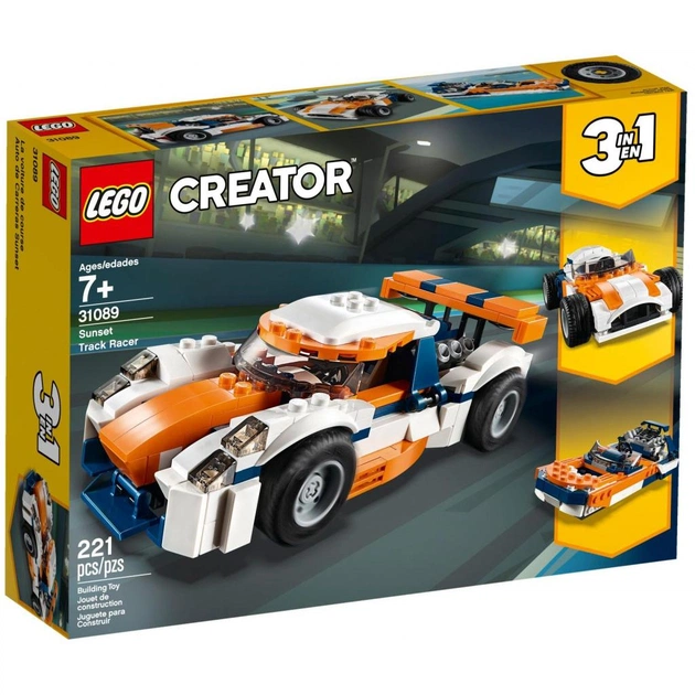Конструктор LEGO Creator Жовтогарячий гоночний автомобіль 221 деталь (31089) - зображення 1