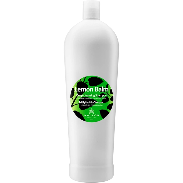 Шампунь Kallos Cosmetics Lemon Balm для нормального та схильного до жирності волосся 1000 мл (5998889514587) - зображення 1